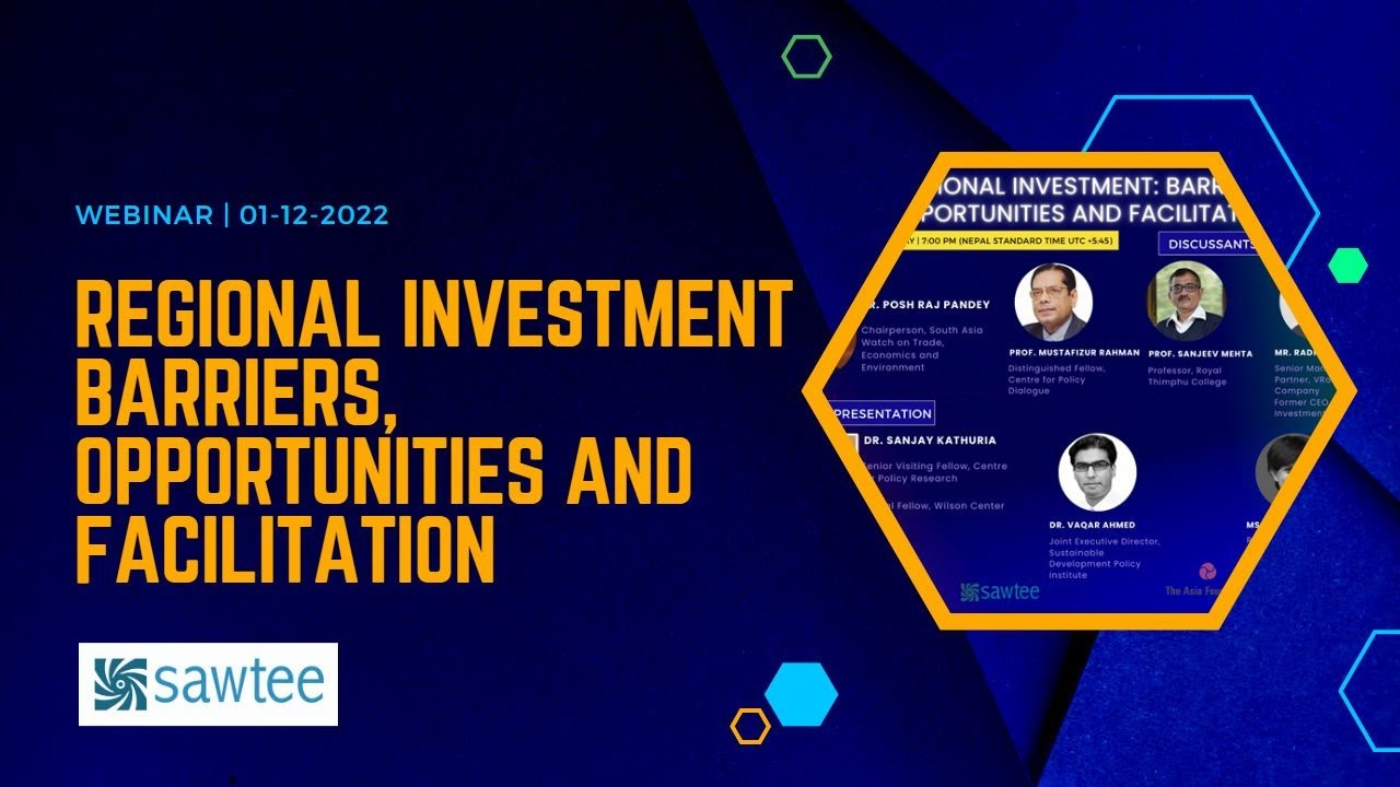 Regional Investment  Barriers, Opportunities And Facilitation