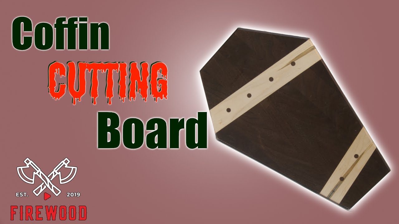 DIY Cutting Board | A Coffin Shaped Halloween Decoration for the Kitchen