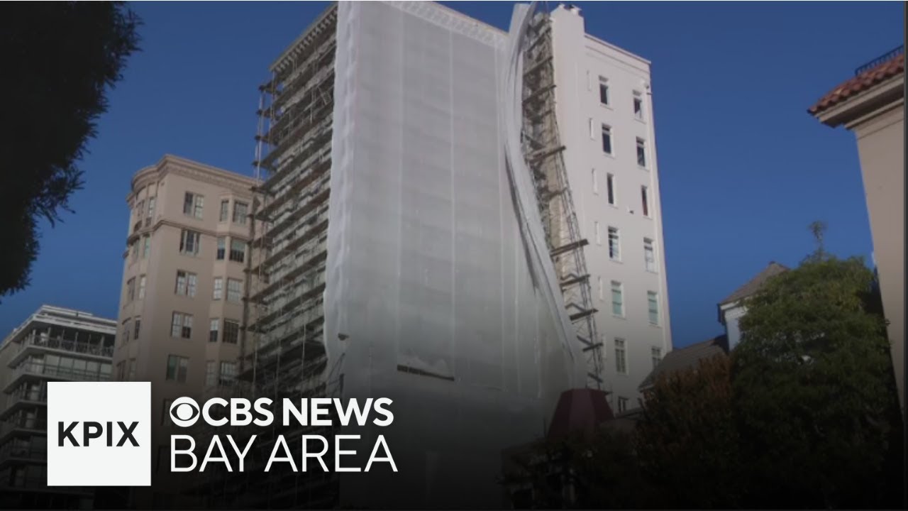 Watch: Scaffolding damaged by high winds in San Francisco