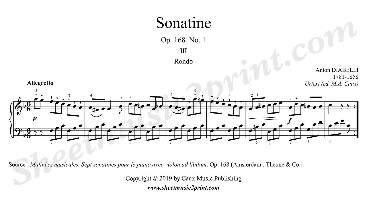 Diabelli : Sonatina Op. 168, No. 1 (3/3 : Rondo)