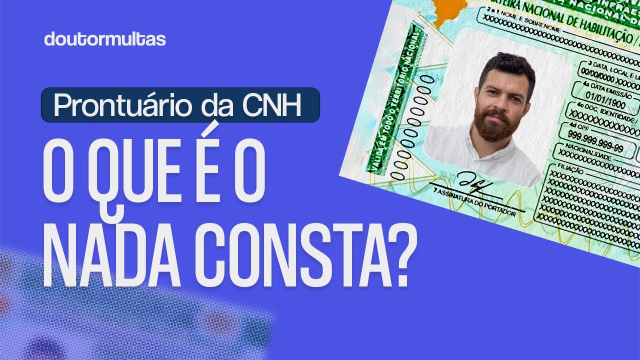 Como faço pra ver meu NADA CONSTA? Consulta de Prontuário da CNH