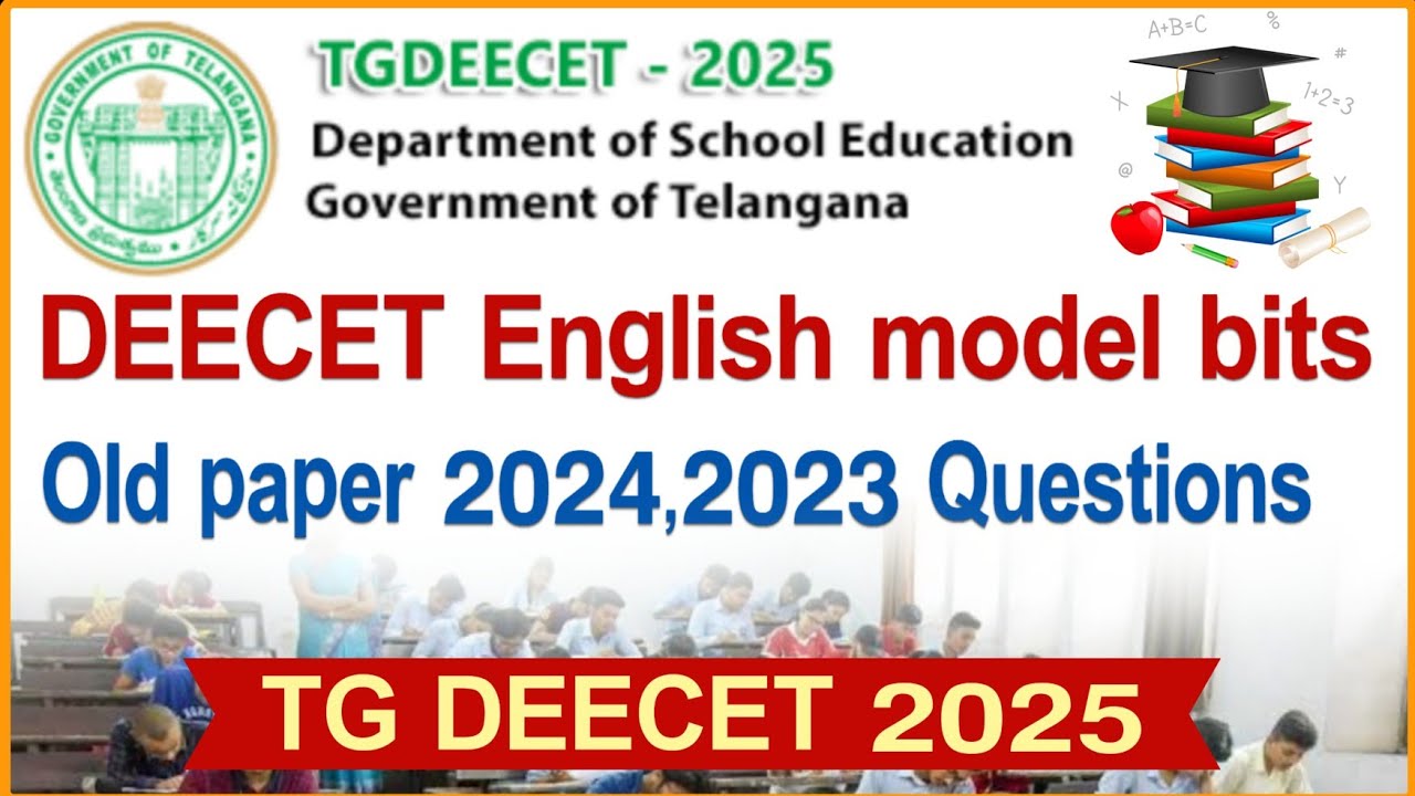 TG DEECET English model paper | DEECET English important bits | DEECET old papers 2023,2024