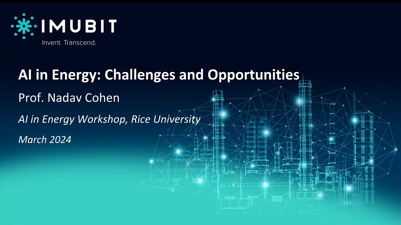 AI in Energy Workshop - AI in Energy: Challenges and Opportunities