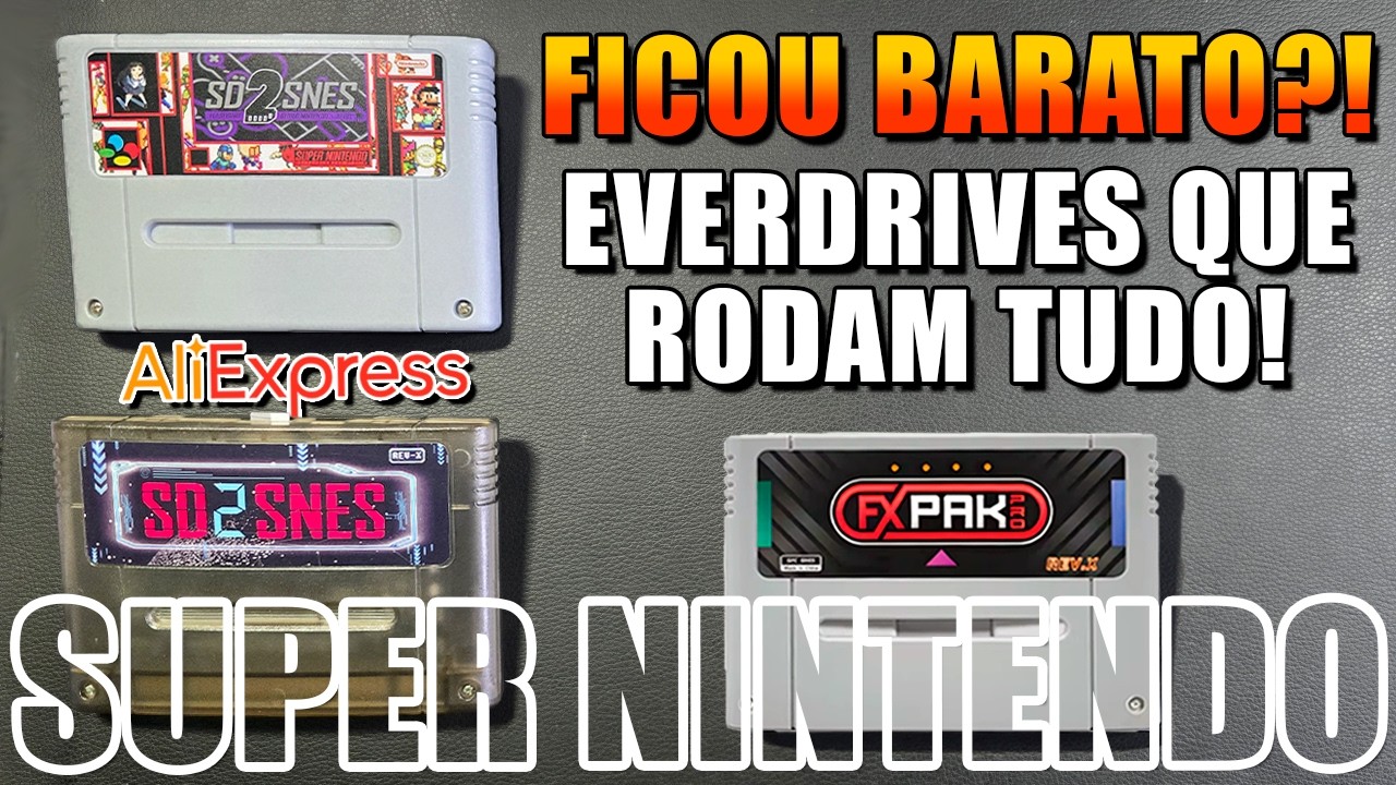 Tudo sobre SD2SNES e FXPak Pro do Aliexpress: EVERDRIVE de Super Nintendo que roda TUDO! #snes