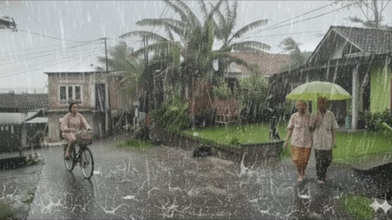 Heavy rain and thunderstorm sound for sleeping