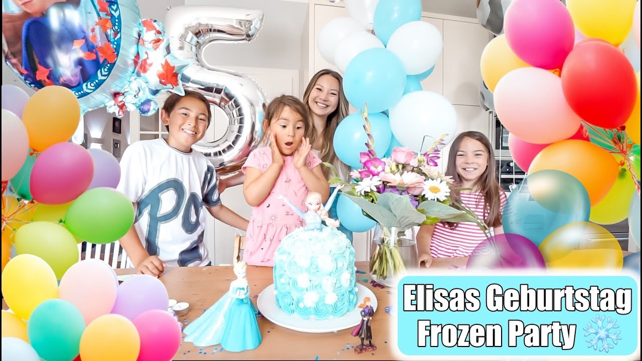 Elisas Geburtstag 🎂 Strahlende Augen & Geschenke auspacken! Elsa Frozen Torte & Party | Mamiseelen