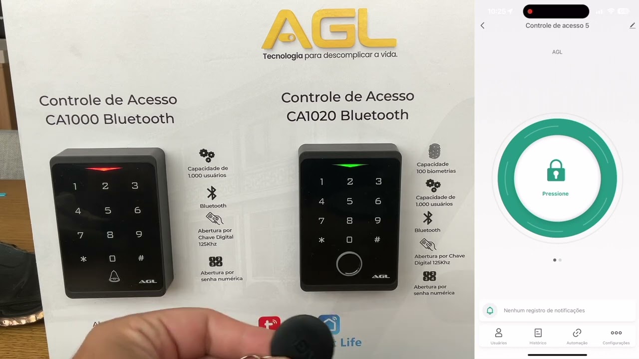 Controle de acesso com senha para visitantes por app