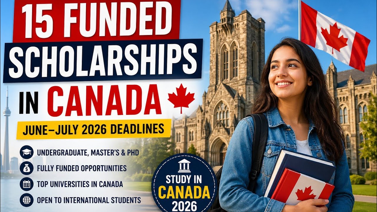 15 Funded Scholarships in Canada with Mid-2026 Deadlines | Complete Guide for Students