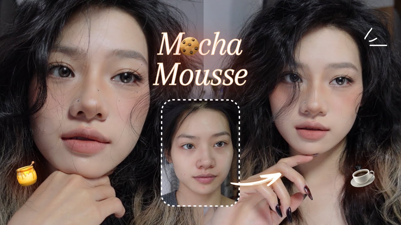 Makeup Douyin Mocha Mousse - Tạo khối mũi, cách đánh son môi | Liu Bui
