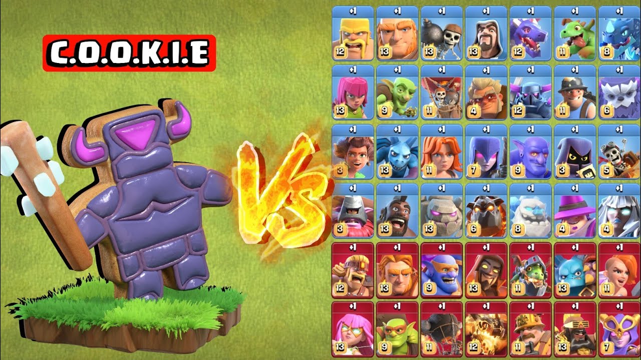 New C.O.O.K.I.E vs All Troops - Clash of Clans