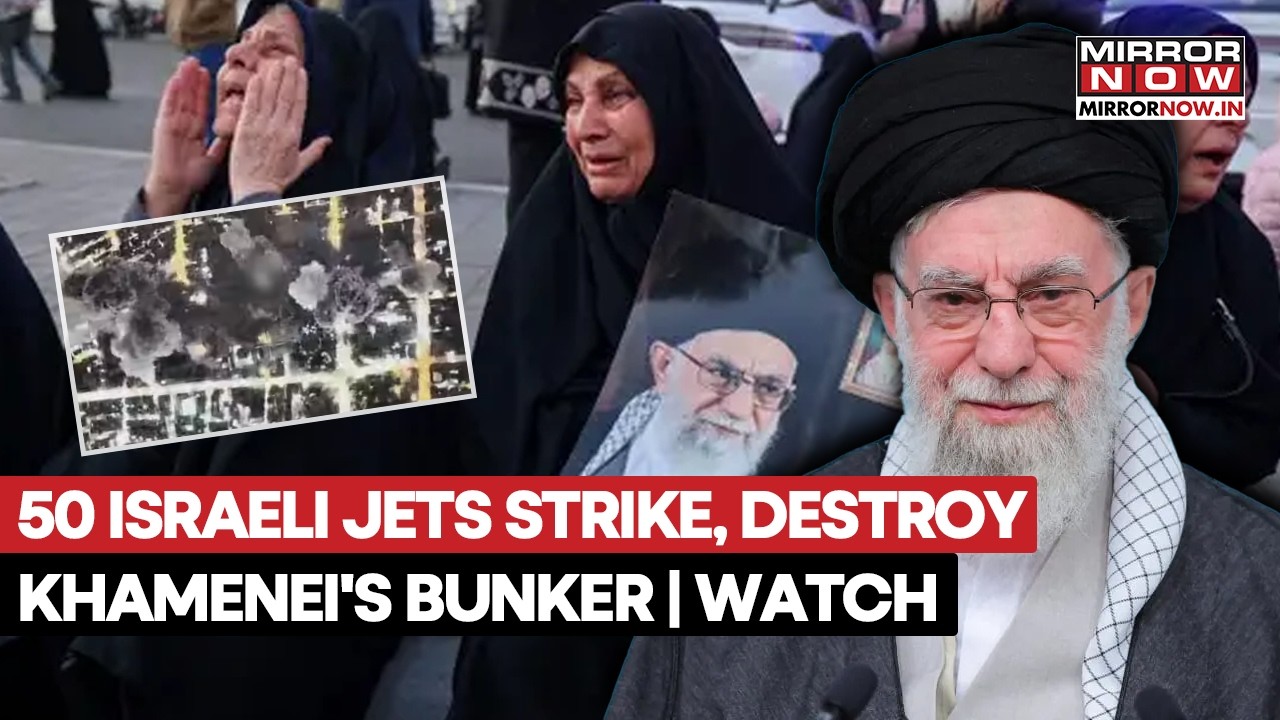 50 Israeli jets Strike, Destroy Khamenei's Secret Military Bunker  | Watch Destruction On Cam