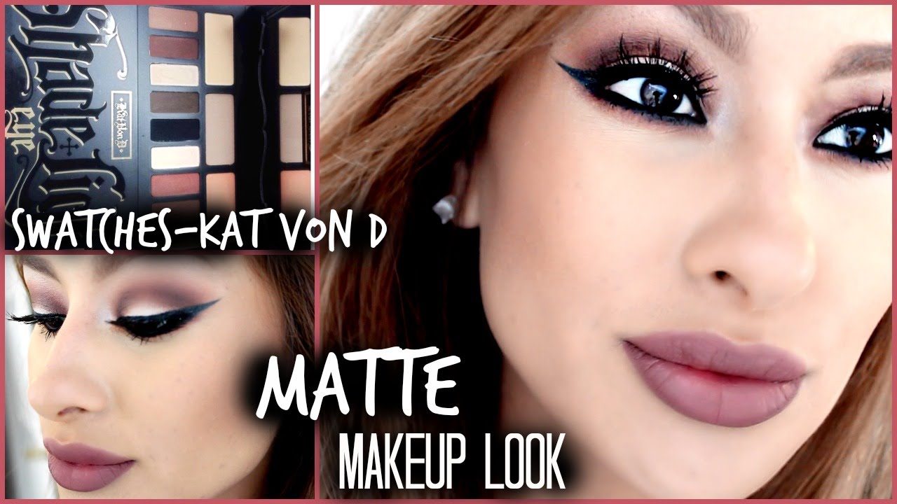 Matte Makeup-NEW KAT VON D PALETTE- SWATCHES-Complete Look