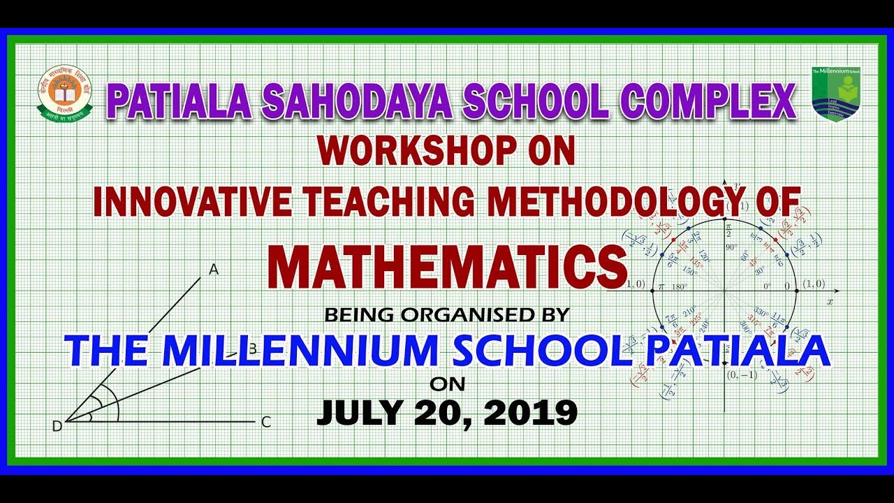 Workshop on Innovative Teaching Methodology of Mathematics | Sahodaya Schools Patiala