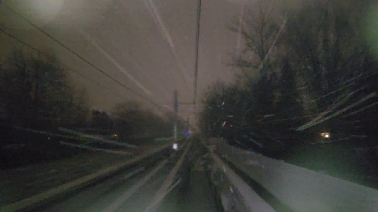 ⚠️ REM train ride during a wind storm in the West Island of Montreal 🚈