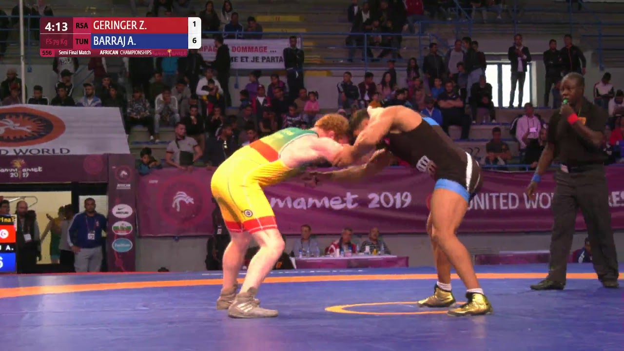 1/2 FS - 79 kg: Z. GERINGER (RSA) v. A. BARRAJ (TUN)