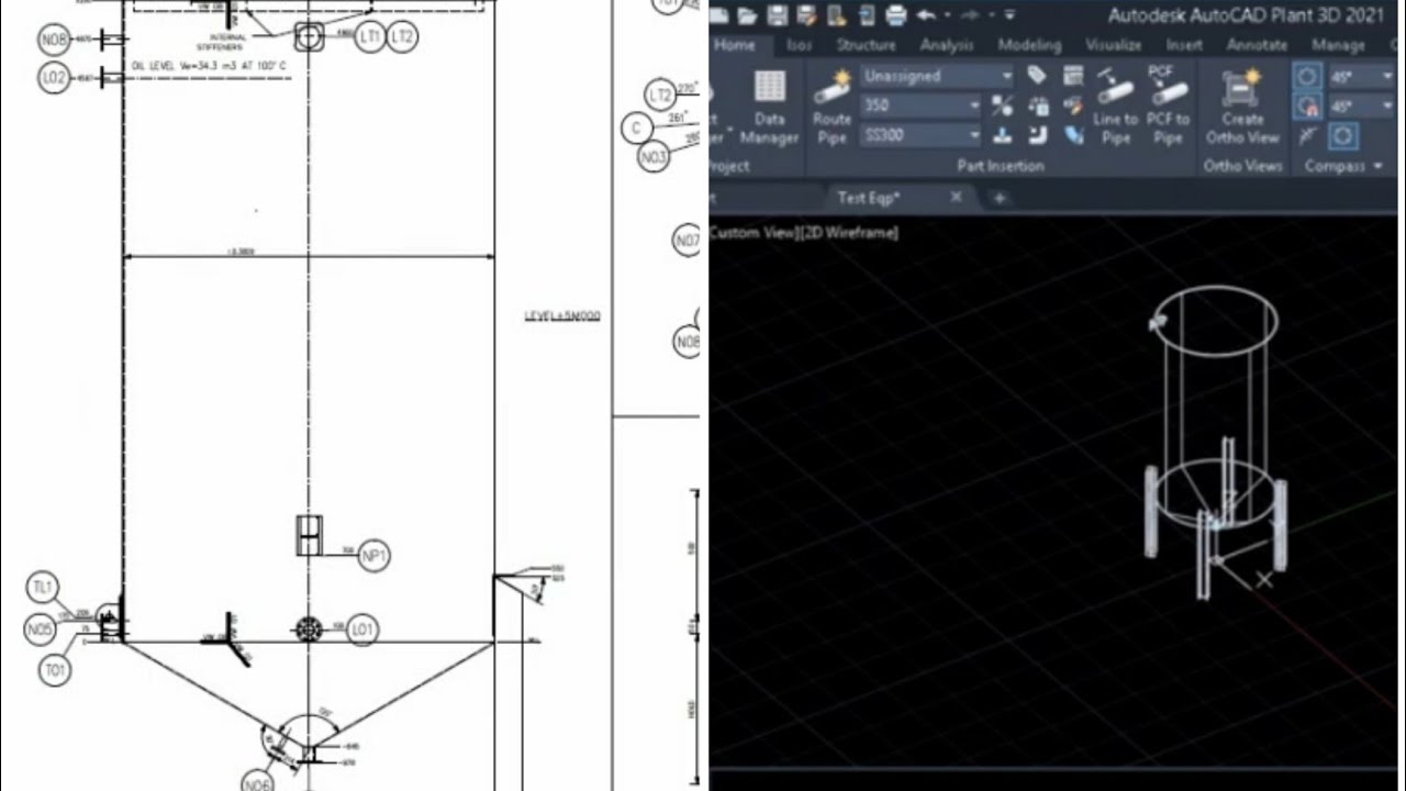 Учебное пособие Plant 3D по моделированию стандартного оборудования