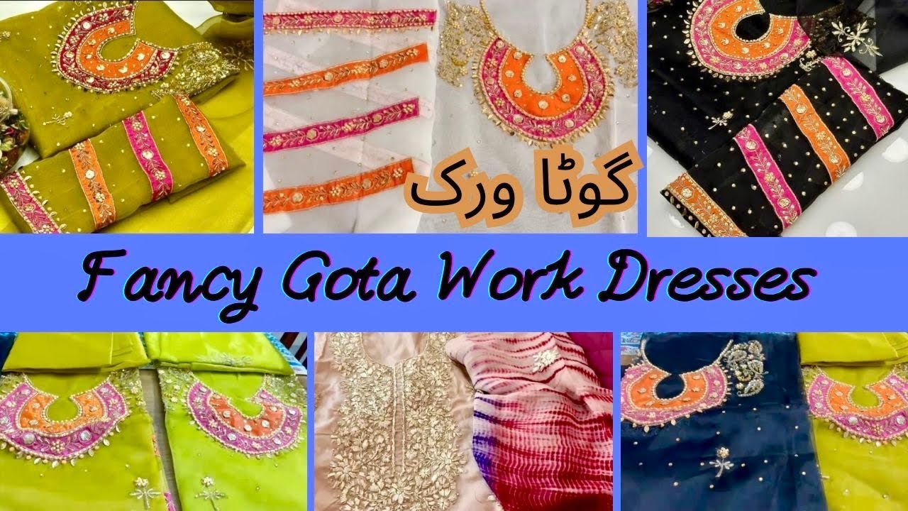 Fancy Gota Work Dresses | Party Wear | Gota Work On Organza | گوٹا ورک | Vlog 344 #gotawork