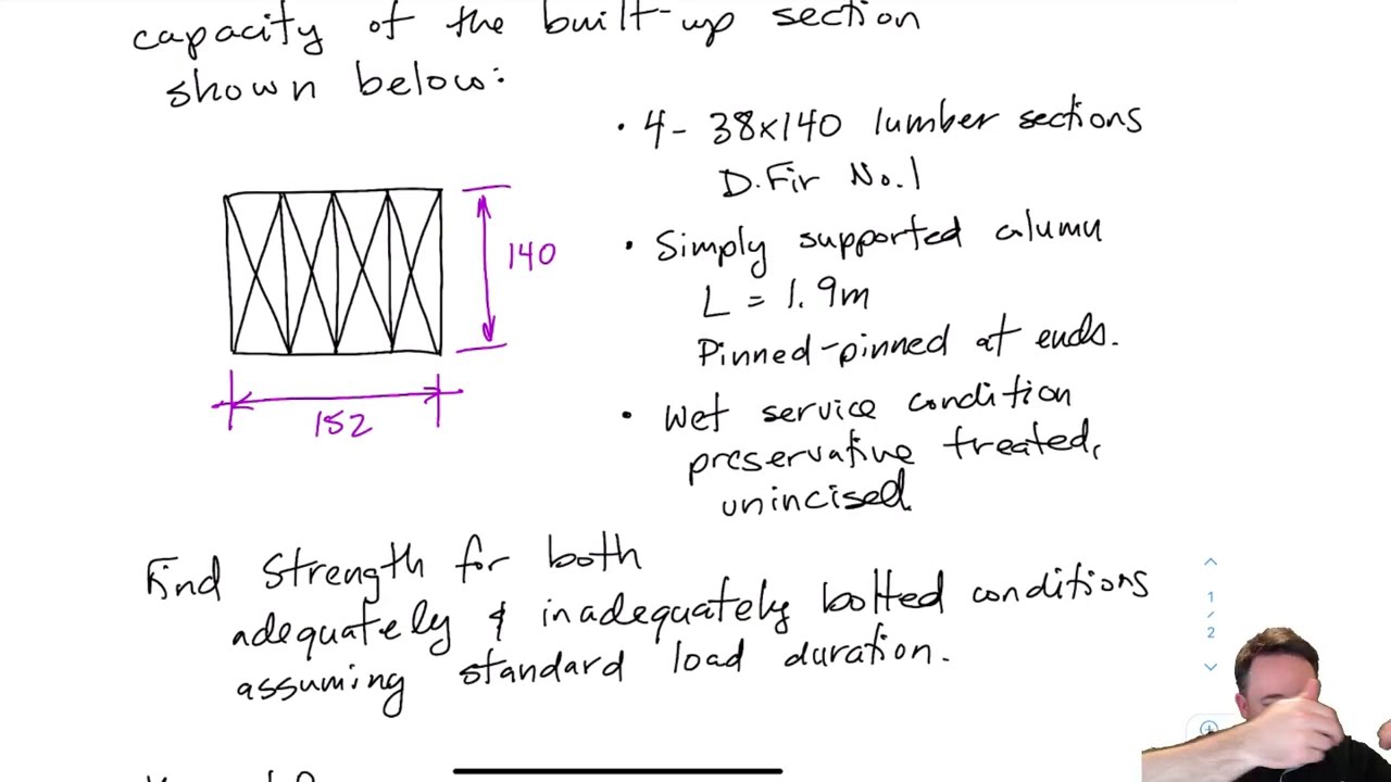 Wood Built-up Compression Member Example - Built-up Lumber Column