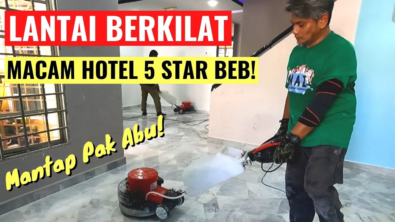 Lantai Berkilat Macam Cermin! Servis Polish Lantai Marble | Cleaning Team KL
