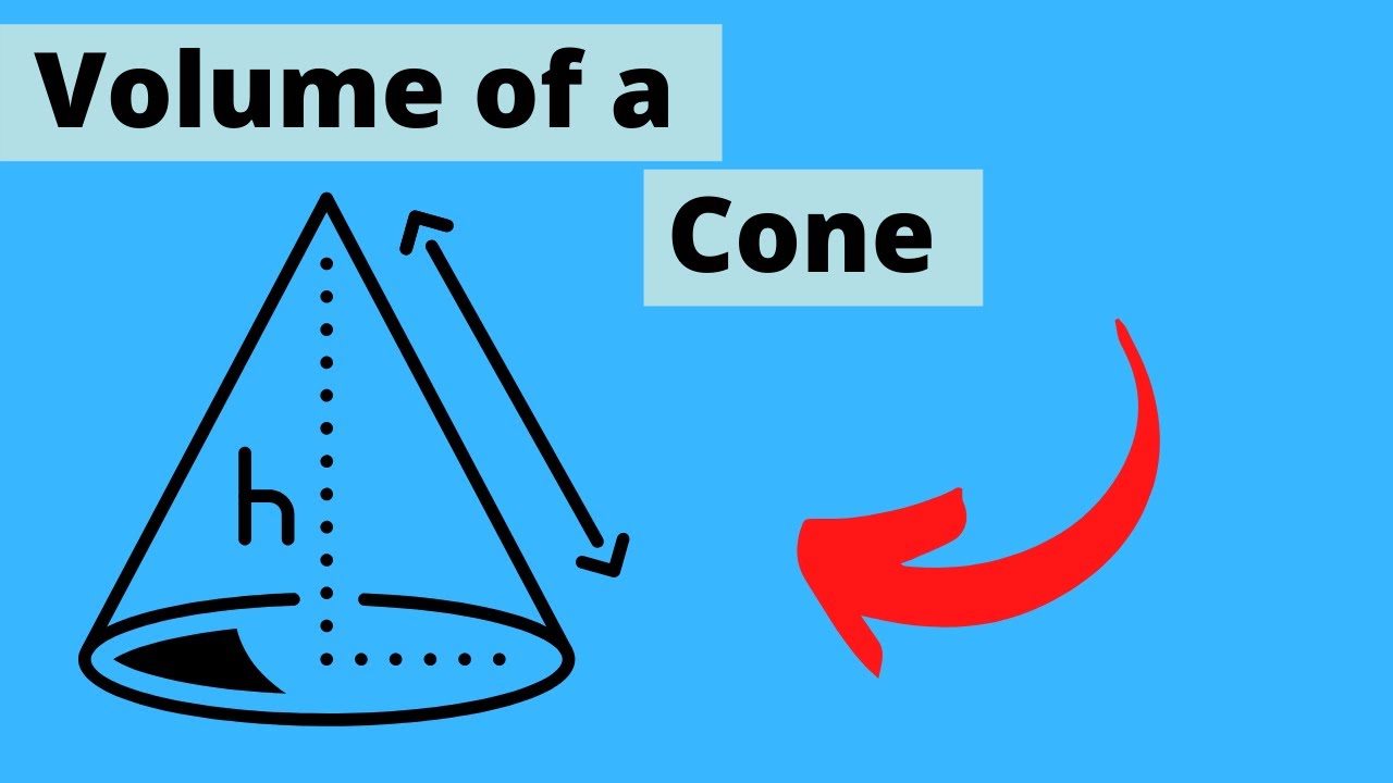 How to find the VOLUME OF A CONE