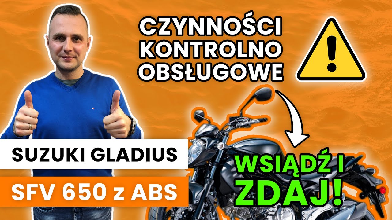 Suzuki Gladius SFV 650 z ABS - Czynności kontrolno-obsługowe na egzaminie WORD Katowice