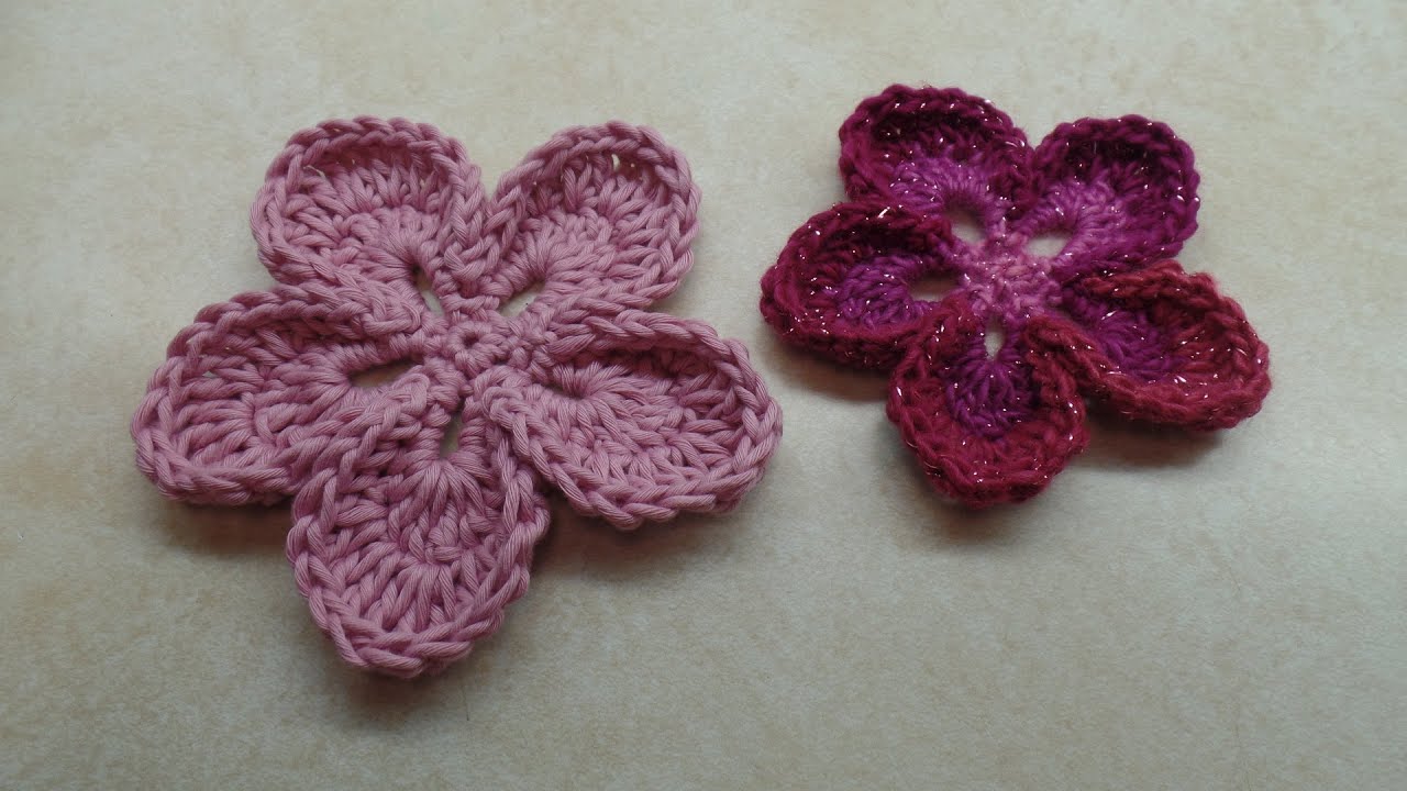 Easy crochet Five Petal Flower #TUTORIAL #315 Bagoday Crochet