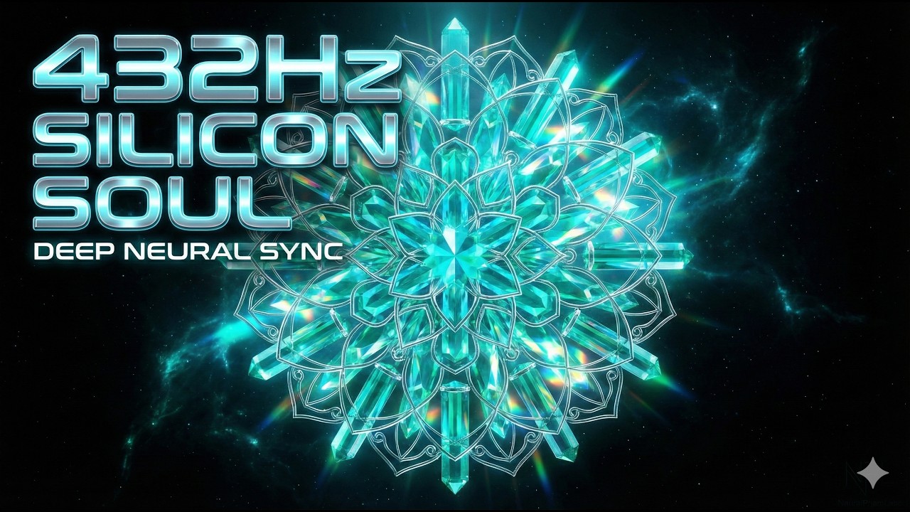 [1080p HD] 432Hz Turquoise Equilibrium | Deep Healing Crystal Mandala | Liquid Silicon Soul