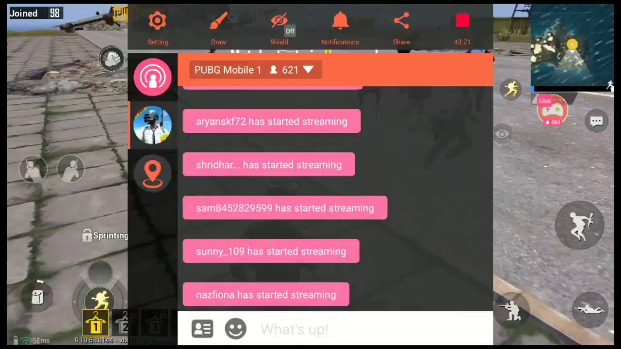 the pubg mobile stream by senz