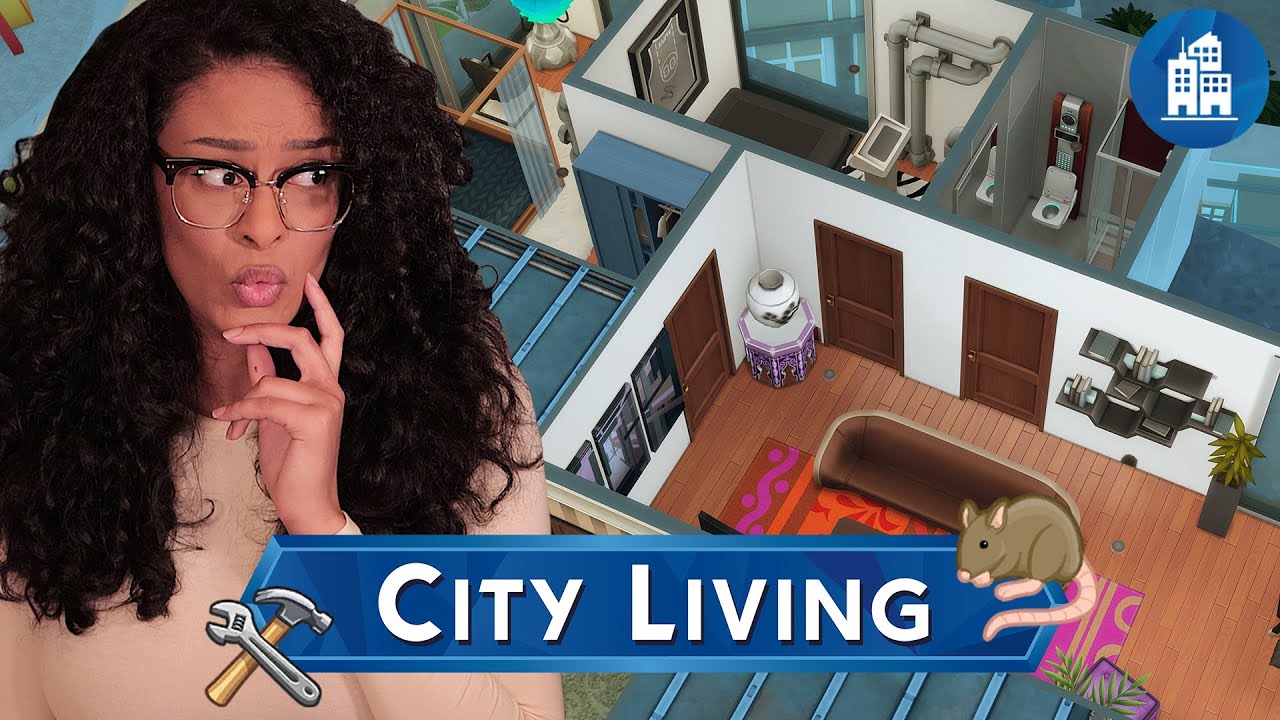 пытаюсь отремонтировать ХУДШУЮ квартиру симов с помощью City Living в Sims 4