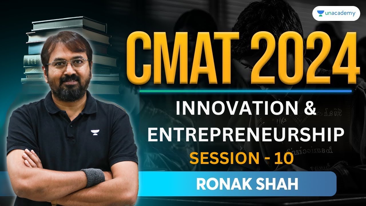 CMAT 2024 | Innovation and Entrepreneurship | Session - 10 | Ronak Shah #cmat2024