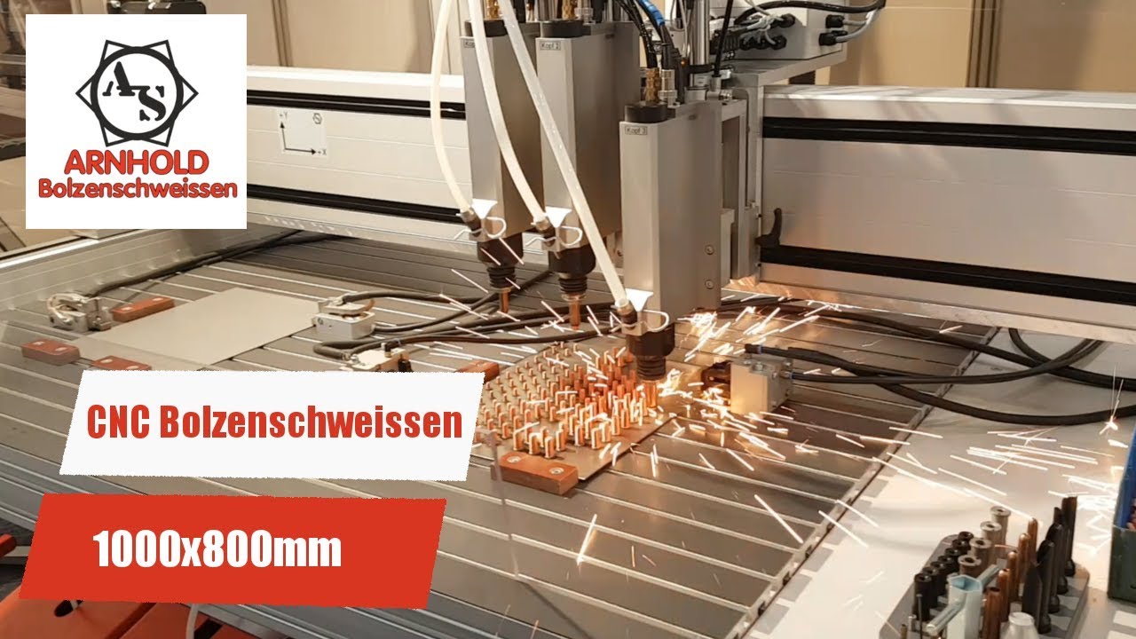 CNC Bolzenschweissen 1000x800mm Spitzenz&uuml;ndung - Arnhold Bolzenschweissen