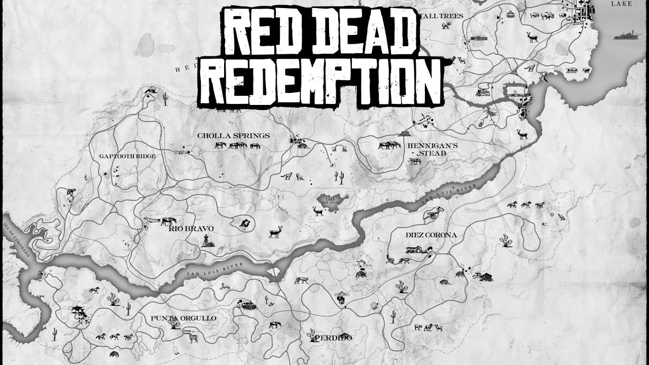Crossing the RDR map on foot