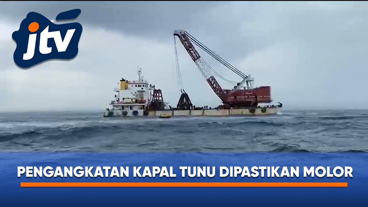 CUACA BURUK PENGANGKATAN KAPAL TUNU PRATAMA DIPASTIKAN MOLOR