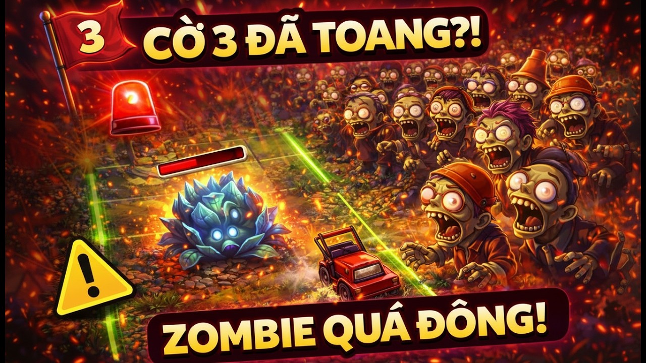 Cờ 3 Nhưng Zombie Đông Như Biểu Tình 😱 Hàng 2 Sắp Vỡ! | PVZ RH Fusion