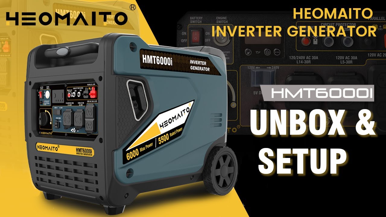 HEOMAITO  HMT7500i ELECTRICAL START INVERTER GENERATOR - UNBOXING & SETUP