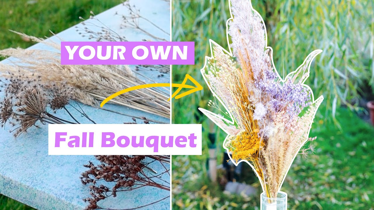 HOW TO Color Your Own Dried Flower Bouquet in Fall - EASY