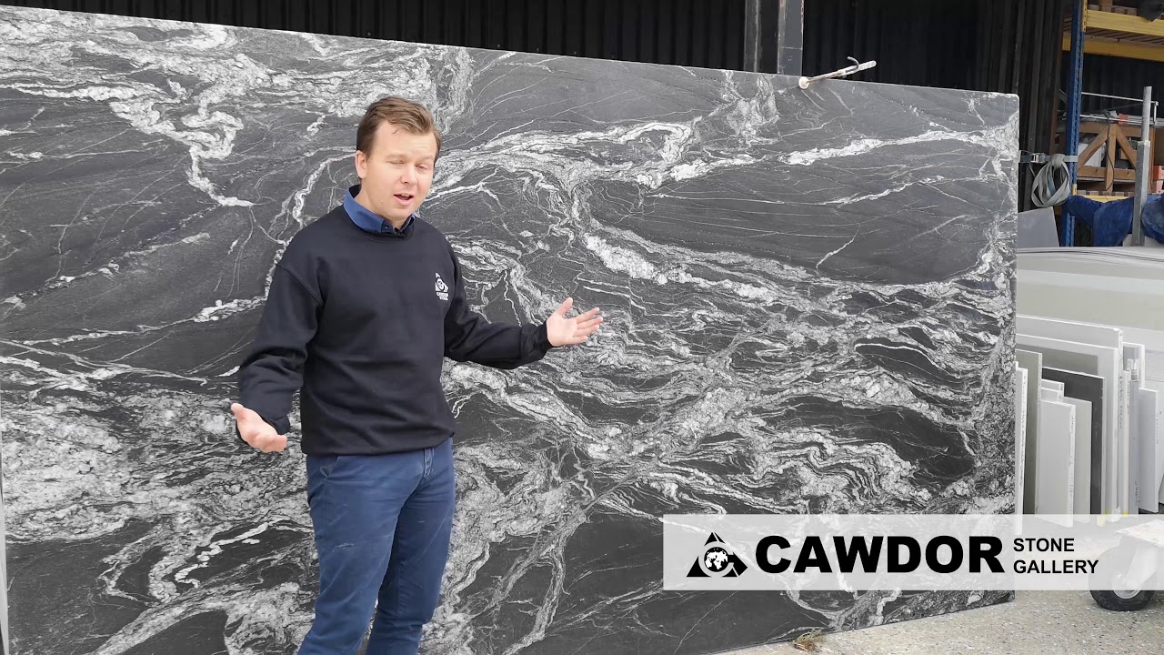 Sensa Black Beauty slab at Cawdor Stone Gallery