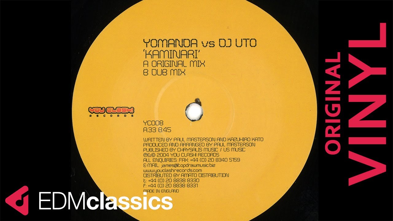 Yomanda Vs DJ Uto - Kaminari (Original Mix) (2004) - VINYL