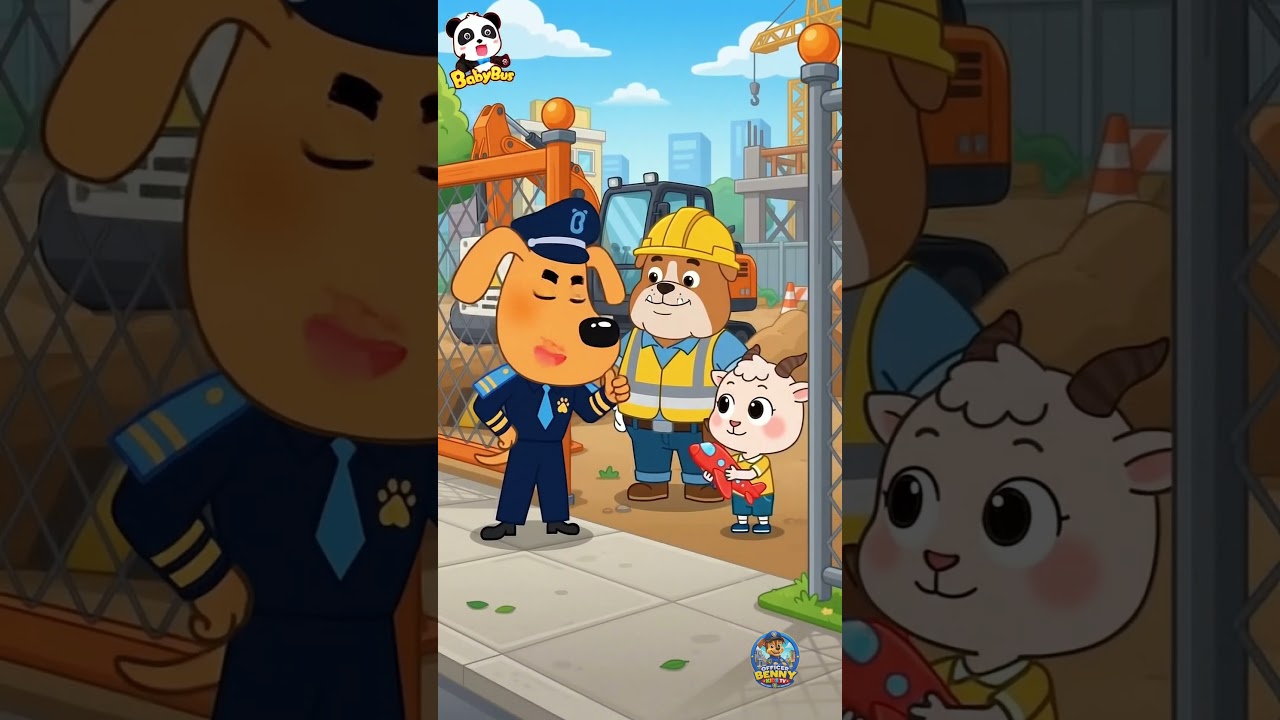 Construction Sites are NOT Playgrounds! 🚧 Kids Safety #shorts