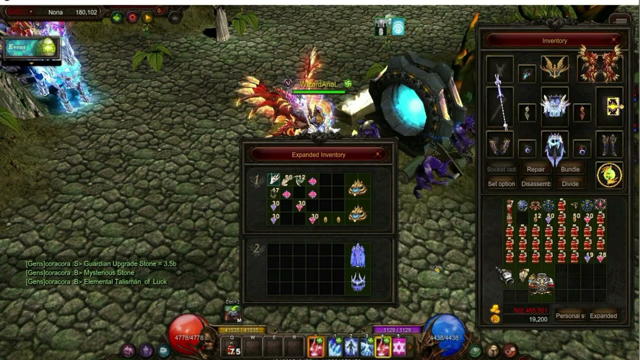 Dark Angel a set Holy Angel mu online