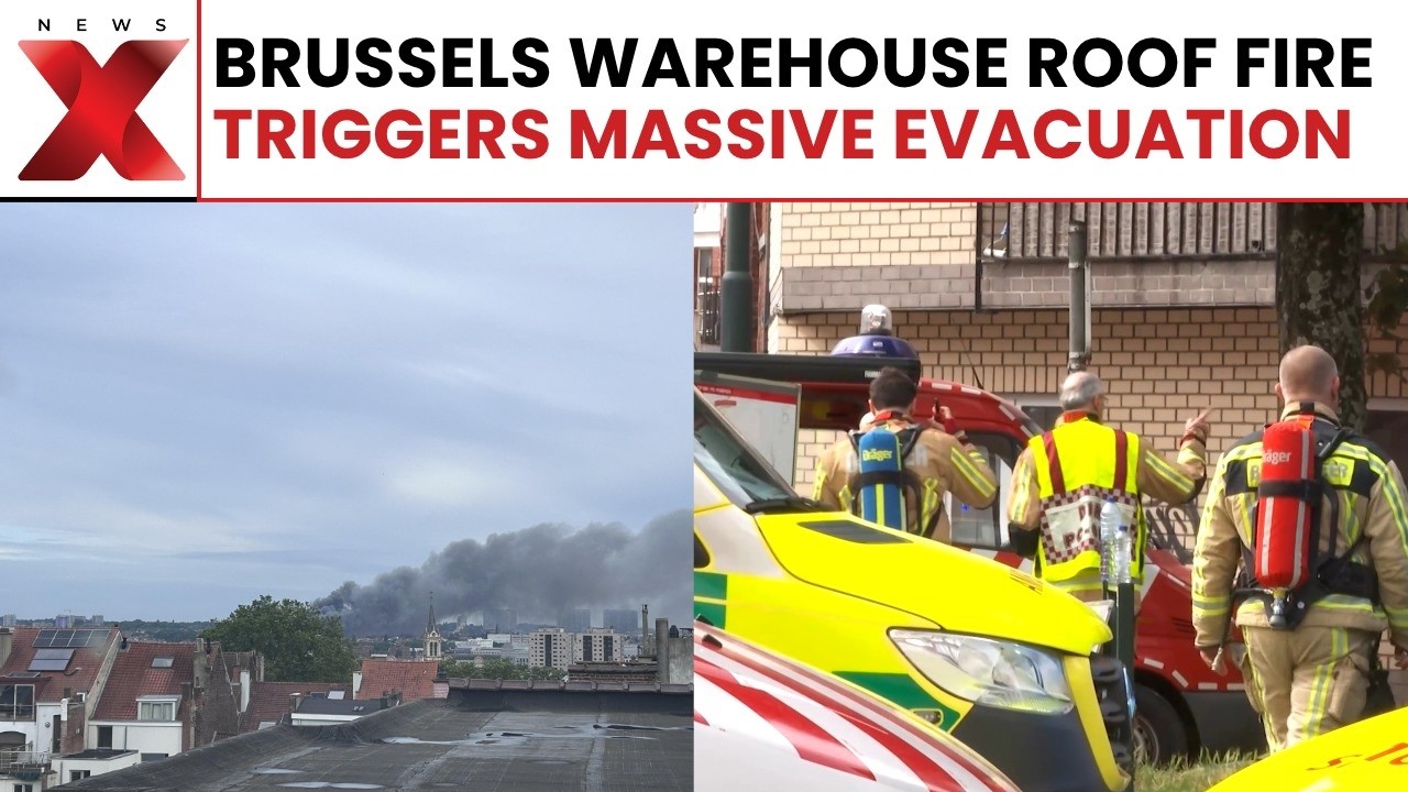 Massive Warehouse Roof Fire In Brussels Suburbs Sparks Fear, Residents Evacuated | News