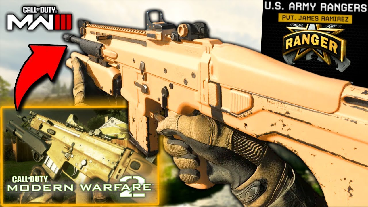 Private James Ramirez SCAR-H & M9 Loadout from MW2 OG Wolverines Mission - Modern Warfare 3 Gameplay