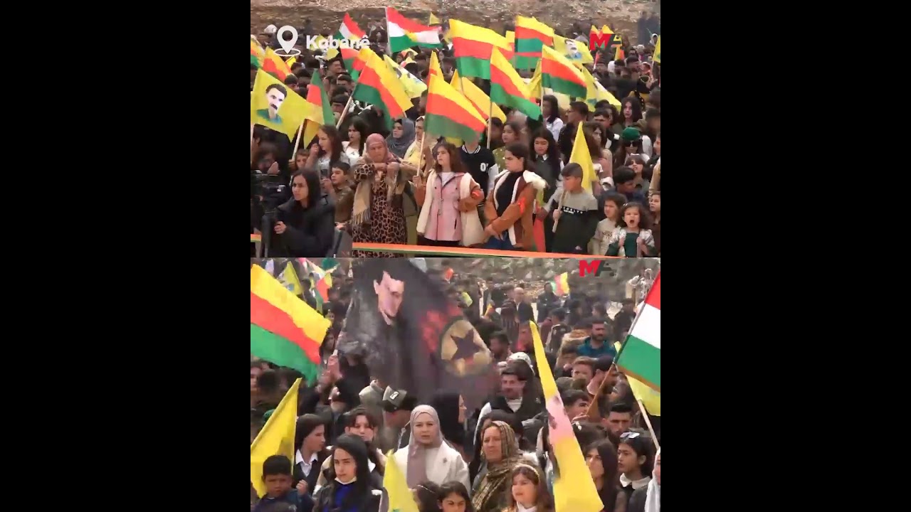 Koban&ecirc;'de Newroz ateşi yakıldı