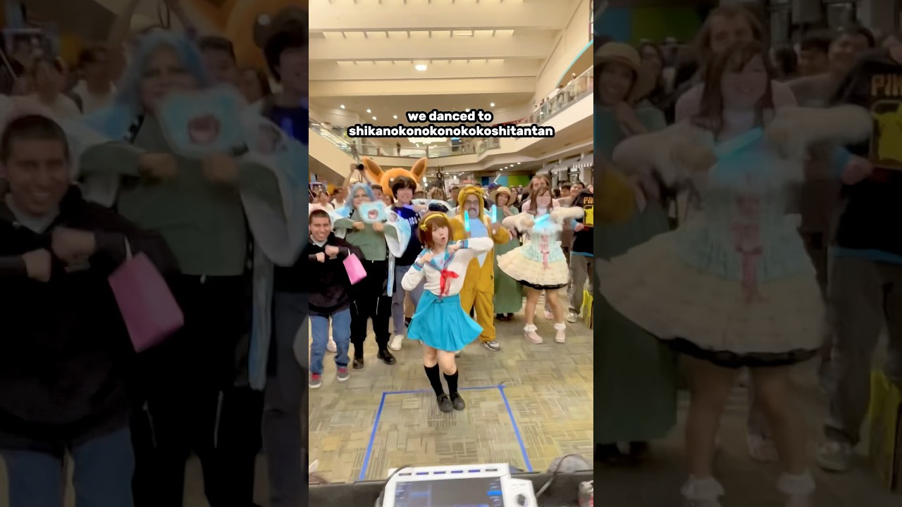Shikanokonokonokokoshitantan Dance with Audience (but in Haruhi Suzumiya cosplay)