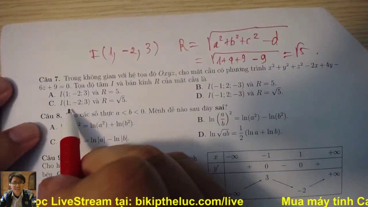 LiveStream Casio chữa đề số 1: Đề thi thử Toán 2019 lần 4 trường Ninh Bình - Bạc Liêu