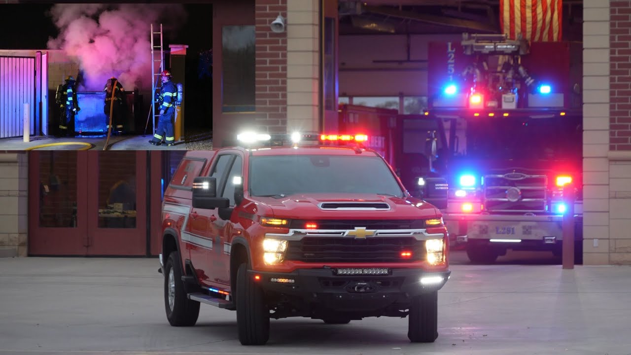 Gilbert Fire And Rescue Dept. Engine 253 & 255, Ladder 251 & 253, Battalion 251 & Medic's Responding