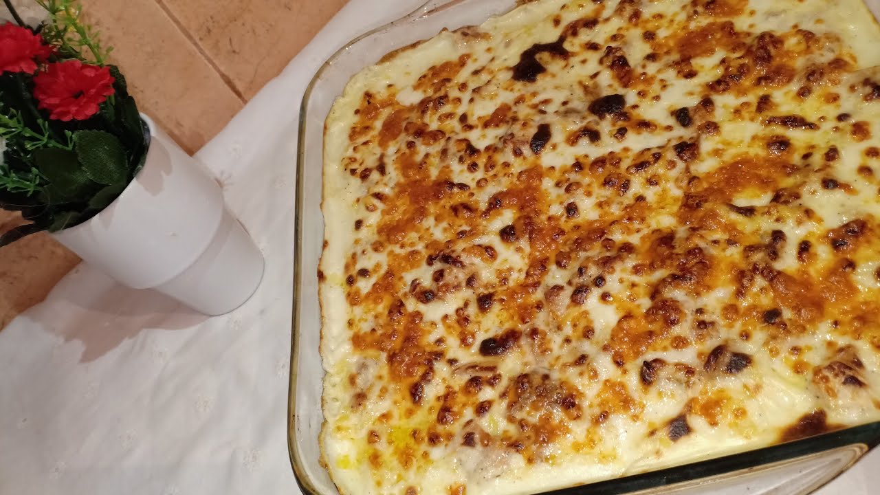 وصفة عشاء غداء❤️| بنصف صدر دجاج فقط 👌 حضري ألذ معكرونة بالبشاميل في الفرن🤤 (سلسلة وصفات اقتصادية)