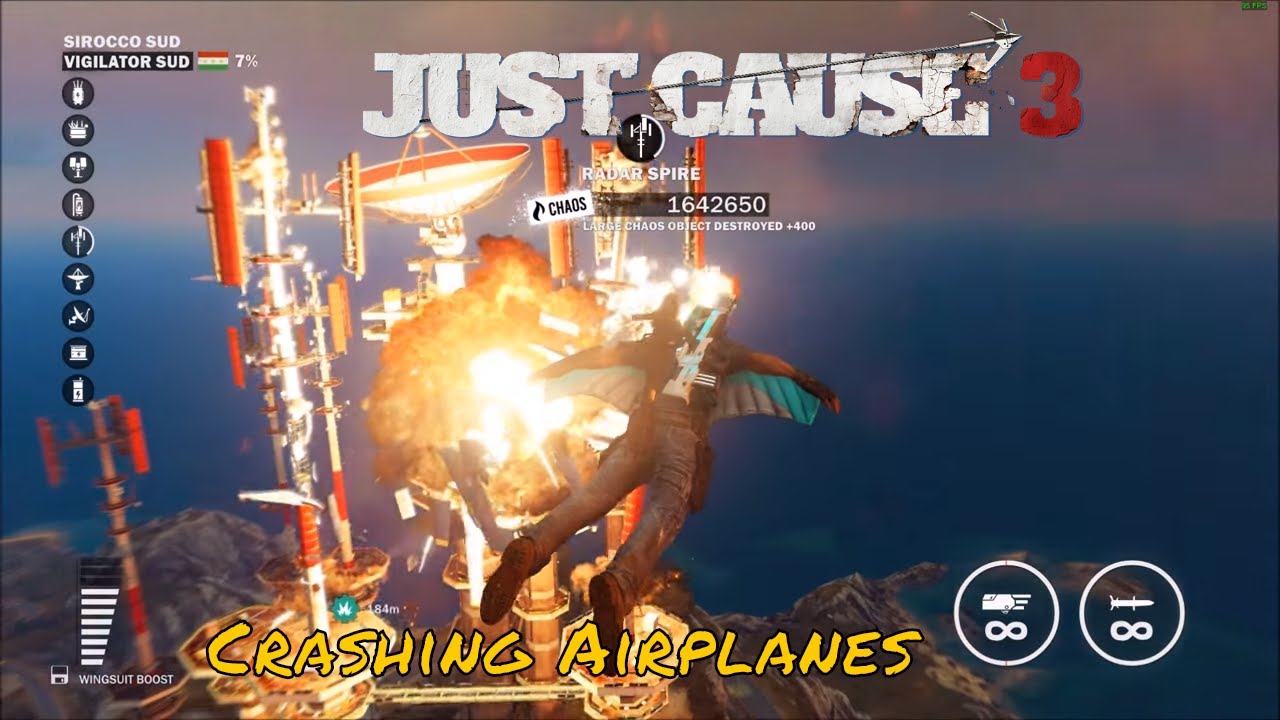 Just Cause 3 Crashing planes into random Targets 2