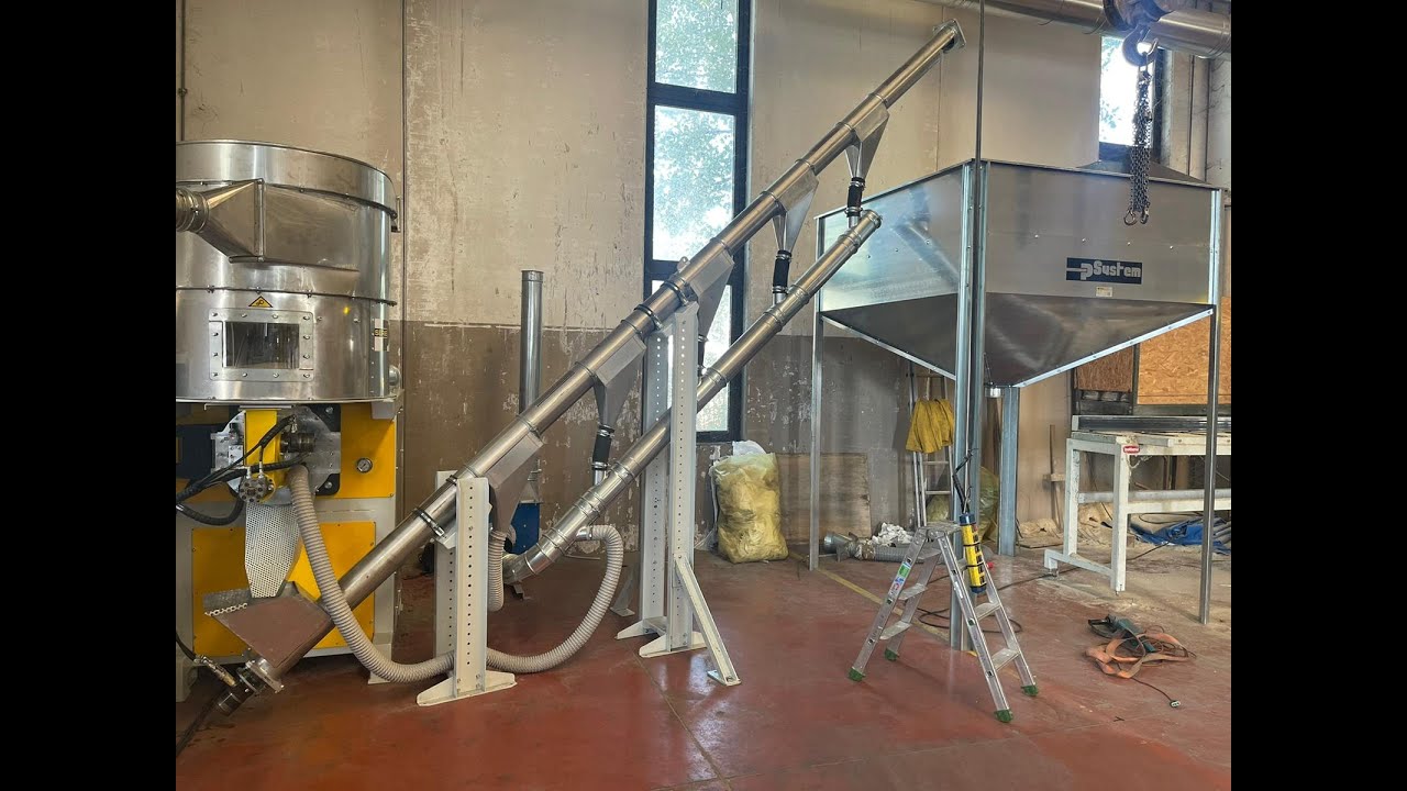 Impianto PSYSTEM per la produzione di pellet, 250 kg/ora // Pellet mill for dry sawdust, 250 kg/h