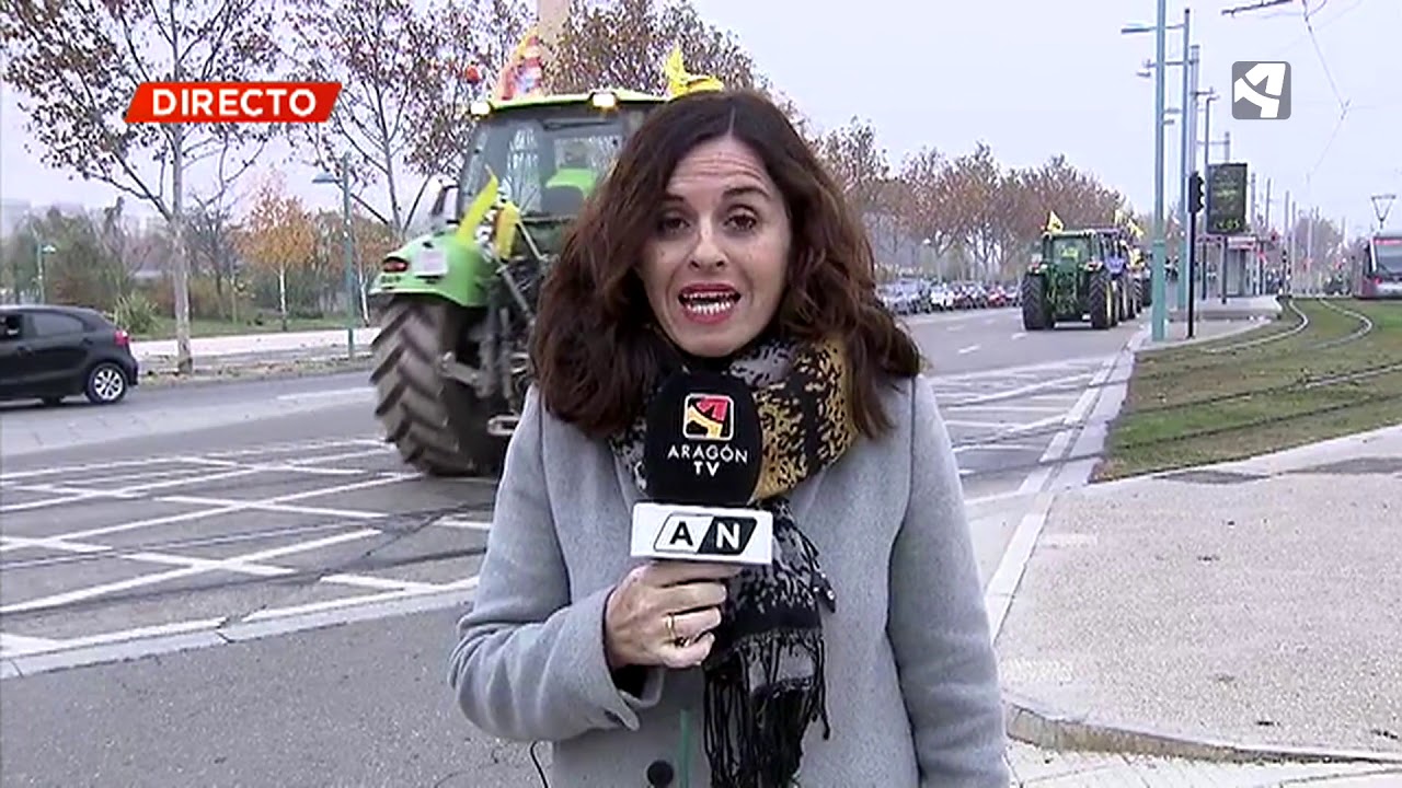 Gran tractorada en Zaragoza